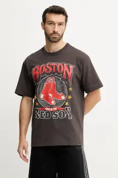 47 brand tricou din bumbac MLB Boston Red Sox culoarea gri, cu imprimeu, BB002TMKBRU643625C9 imagine