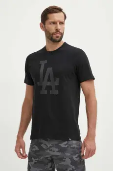 47 brand tricou din bumbac MLB Los Angeles Dodgers barbati, culoarea negru, cu imprimeu, BB012TEMIME601215JK imagine