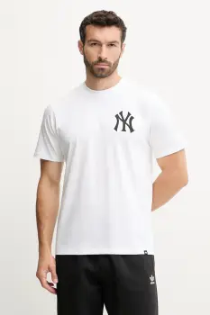 47 brand tricou din bumbac MLB New York Yankees culoarea alb, cu imprimeu, BB017TMBECT657649WW imagine
