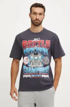 47 brand tricou din bumbac MLB New York Yankees culoarea albastru marin, cu imprimeu, BU017TMYIHQ632878VN imagine