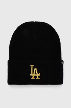 47brand caciula MLB Los Angeles Dodgers culoarea negru, din tricot gros imagine