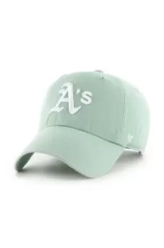 47brand sapca de baseball din bumbac MLB Oakland Athletics culoarea verde, cu imprimeu imagine
