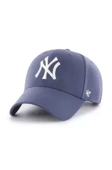 47brand sapca din amestec de lana MLB New York Yankees culoarea violet, cu imprimeu imagine