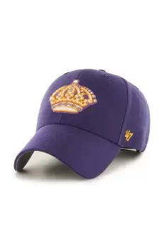 47brand sapca din amestec de lana NHL Los Angeles Kings culoarea violet, cu imprimeu imagine