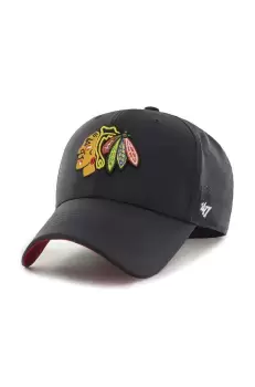 47brand sapca Nhl Chicago Blackhawks culoarea negru, cu imprimeu imagine