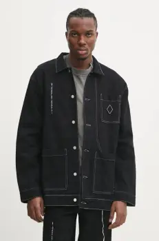 A-COLD-WALL* geaca din denim barbati, culoarea negru, de tranzitie, oversize, ACWMH058 imagine