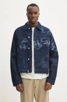 A-COLD-WALL* geaca jeans barbati, culoarea albastru marin, de tranzitie, ACWMH059B imagine
