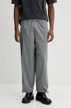 A-COLD-WALL* pantaloni de bumbac barbati, culoarea gri, drept, ACWMB321 imagine