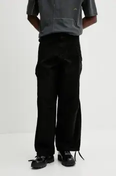 A-COLD-WALL* pantaloni de bumbac barbati, culoarea negru, drept, ACWMB319 imagine