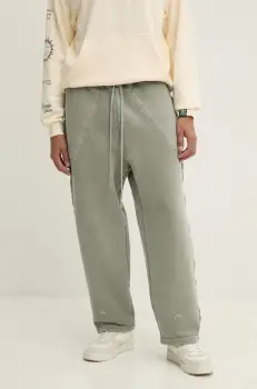 A-COLD-WALL* pantaloni de trening din bumbac culoarea turcoaz, neted, ACWMB293 imagine