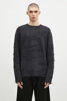 A-COLD-WALL* pulover de lana Frontage Knit Crewneck barbati, culoarea negru, ACWMK169 imagine