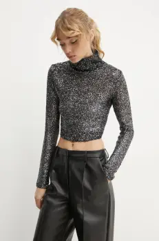 A.L.C. bluza femei, culoarea argintiu, cu imprimeu, 7SWTP00634 imagine