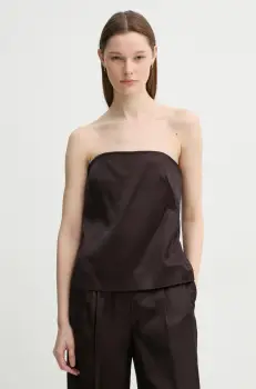 A.L.C. bluza femei, culoarea maro, neted, 5TOPS01769 imagine