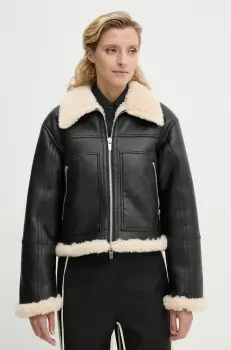 A.L.C. geaca Avery femei, culoarea negru, de tranzitie, oversize, 1JAKT00876 imagine