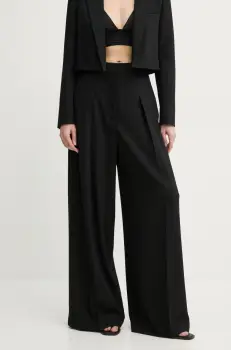 A.L.C. pantaloni de lana Ryder culoarea negru, lat, high waist, 2PANT01086 imagine