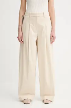 A.L.C. pantaloni Ryder culoarea bej, lat, high waist, 2PANT01145 imagine