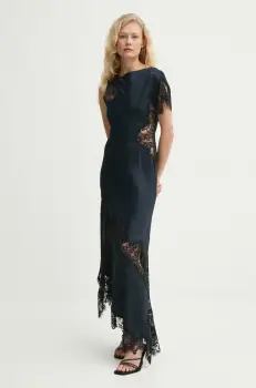 A.L.C. rochie Alessia culoarea albastru marin, maxi, drept, 6DRES02453 imagine