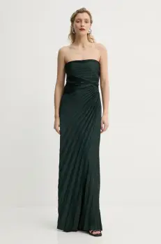A.L.C. rochie Bianca culoarea verde, maxi, evazati, 6DRES02461 imagine