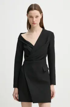 A.L.C. rochie culoarea negru, mini, evazati, 6DRES02536 imagine