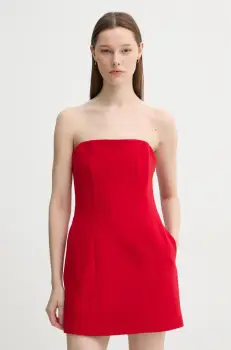 A.L.C. rochie culoarea rosu, mini, mulata, 6DRES01758 imagine