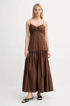 A.L.C. rochie Harper culoarea maro, maxi, evazati, 6DRES02717 imagine