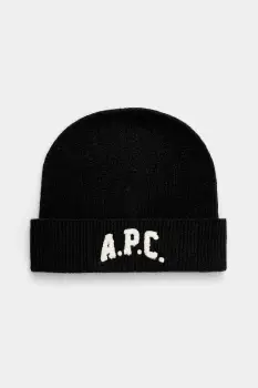 A.P.C. caciula de lana bonnet axel culoarea negru, WVBDK.M25111 imagine