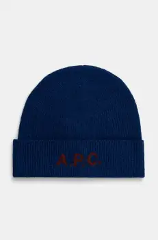 A.P.C. caciula de lana bonnet harry culoarea albastru marin, de lana, WVBDK.M25085 imagine