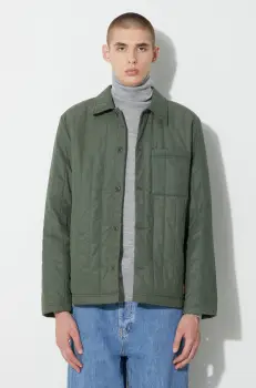 A.P.C. geaca barbati, culoarea verde, de tranzitie imagine