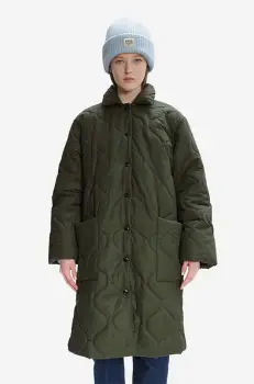 A.P.C. geaca Manteau Sarah femei, culoarea verde, de tranzitie COEZV.F01502-MILITARYKH imagine