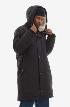 A.P.C. geaca Parka Hector barbati, culoarea negru, de tranzitie COEZV.H30179-MILITARYKH imagine