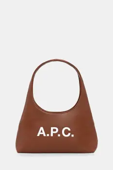 A.P.C. geanta baby ninon shoulder culoarea maro, PUAAT.F67027 imagine