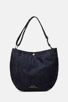 A.P.C. geanta de blugi besace journal culoarea bleumarin, COHIZ.M61939 imagine