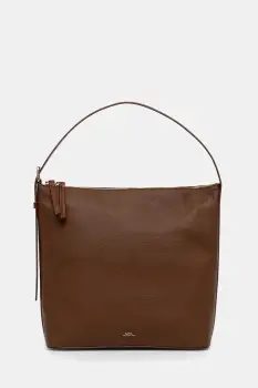 A.P.C. geanta de mana din piele sac vera culoare maro PXCBL.F61902 imagine