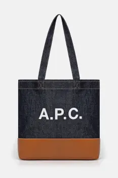 A.P.C. geanta Tote Axel E W culoarea bleumarin, CODDP.M61917 imagine