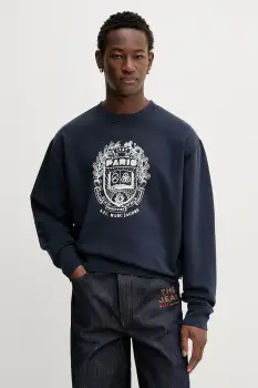 A.P.C. hanorac de bumbac A.P.C. x MARC JACOBS culoarea bleumarin, cu imprimeu, COHKQ.H37003 imagine