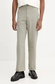 A.P.C. pantaloni de bumbac jean fergus culoarea verde, cu fason chinos, COGBJ.M08500 imagine