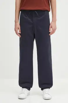 A.P.C. pantaloni de bumbac pantalon chuck culoarea albastru marin, drept, COGEW.H08408 imagine