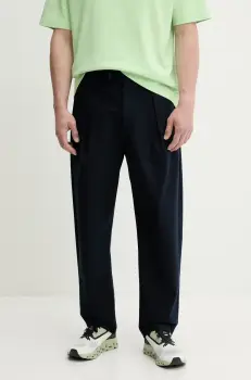 A.P.C. pantaloni de bumbac pantalon renato barbati, culoarea bleumarin, cu fason chinos, COHFU.H08428 imagine