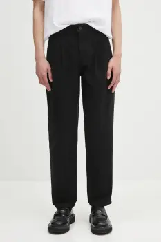 A.P.C. pantaloni de bumbac pantalon willow culoarea negru, drept, COGBJ.F08486 imagine