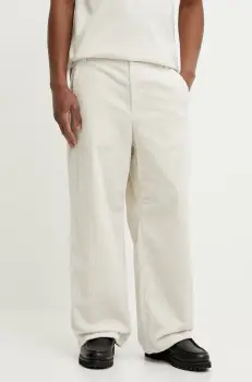 A.P.C. pantaloni de catifea cord pantalon river H culoarea bej, drept, COHDW.H08470 imagine
