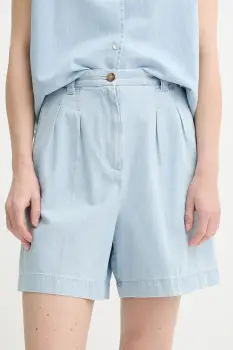 A.P.C. pantaloni scurti din denim short nola uni, high waist, COGXX.F10201 imagine