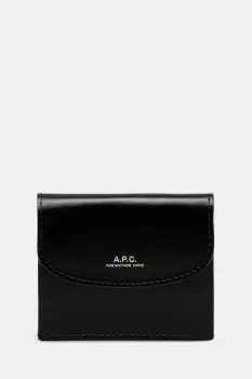 A.P.C. portofel de piele Trifold Geneve femei, culoarea negru, PXBMW.F63483 imagine