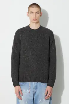 A.P.C. pulover de lana barbati, culoarea gri, light imagine