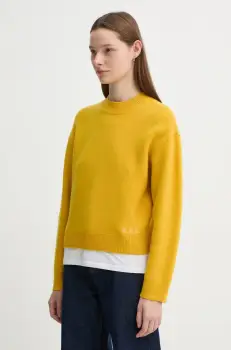 A.P.C. pulover de lana pull esther femei, culoarea galben, WVBDK.F23373 imagine