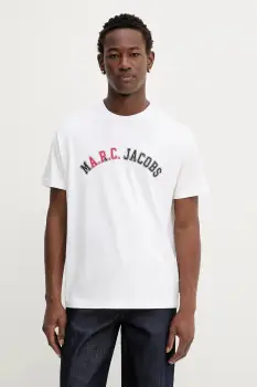 A.P.C. tricou din bumbac A.P.C. x MARC JACOBS culoarea alb, cu imprimeu, COHKS.H26554 imagine