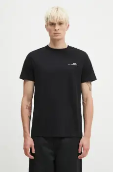 A.P.C. tricou din bumbac Standard Item Gots barbati, culoarea negru, cu imprimeu, COHBO-M26404 imagine