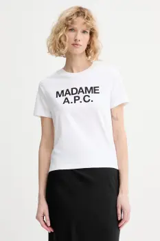 A.P.C. tricou din bumbac T-SHIRT CROP MANCHE COURTE MADAME APC imagine