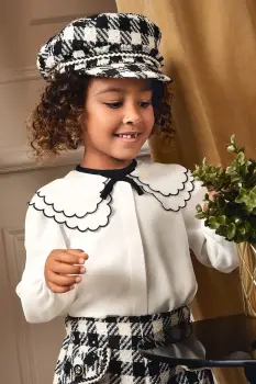 Abel&Lula bluza copii culoarea bej, uni, 5612 imagine