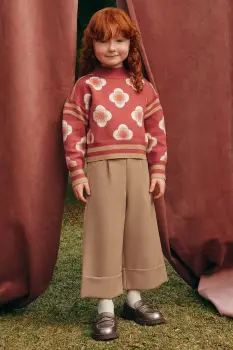 Abel&Lula pantaloni copii culoarea maro, uni, 5724 imagine