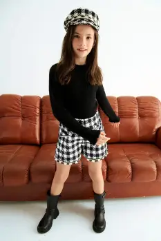 Abel&Lula pantaloni scurti copii culoarea negru, 5716 imagine